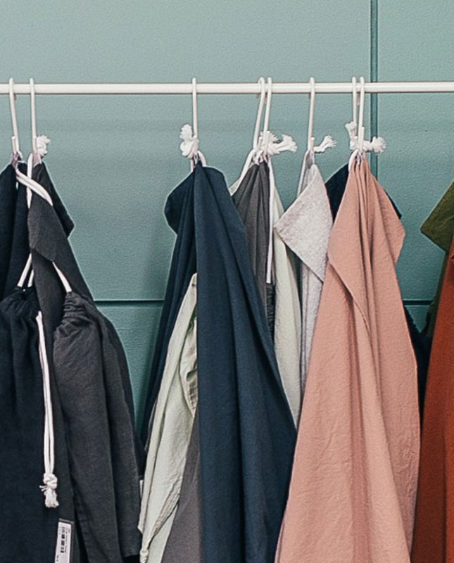 Clothes on a rack